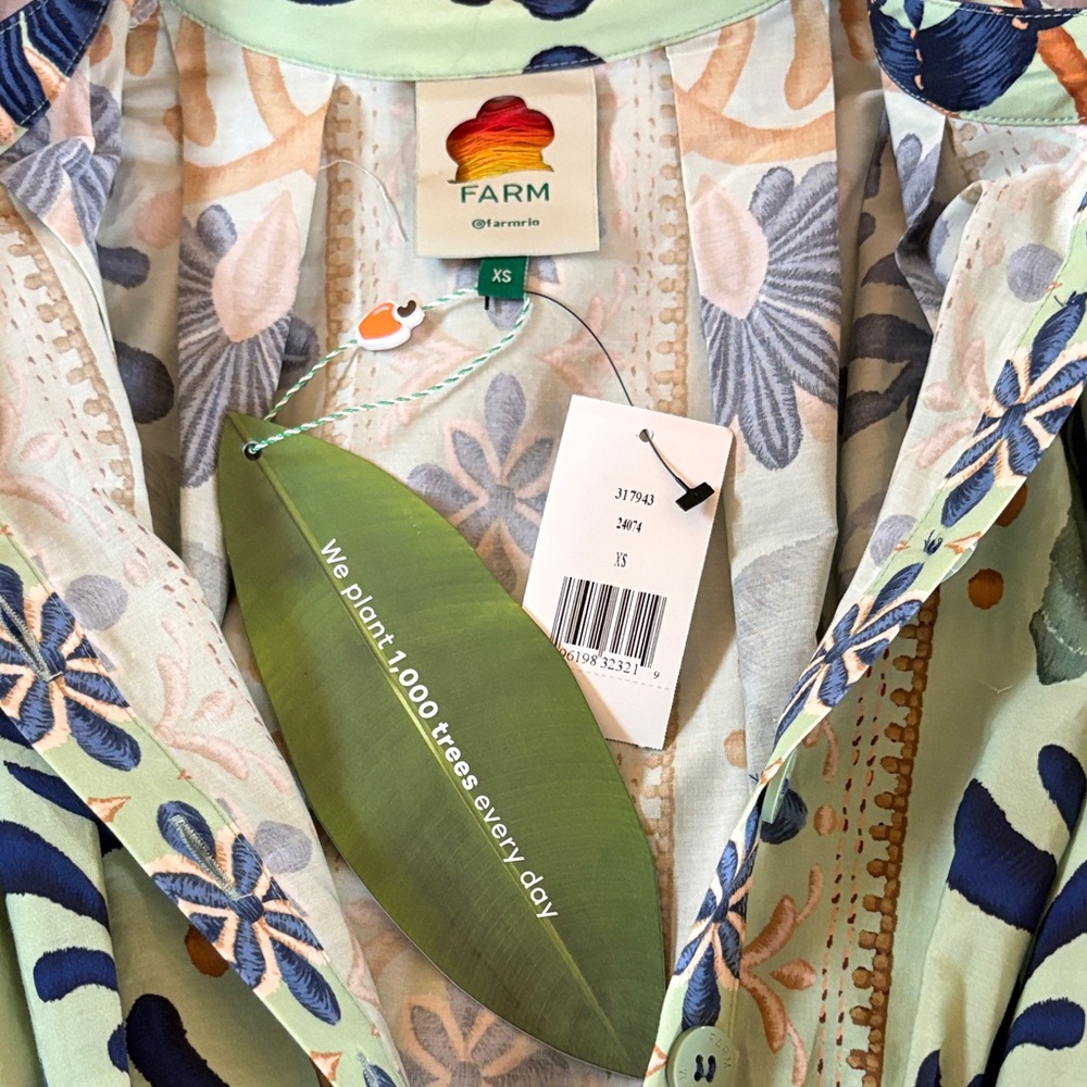NWT Farm Rio Ocean Tapestry Romper size XS - Picture 3 of 3
